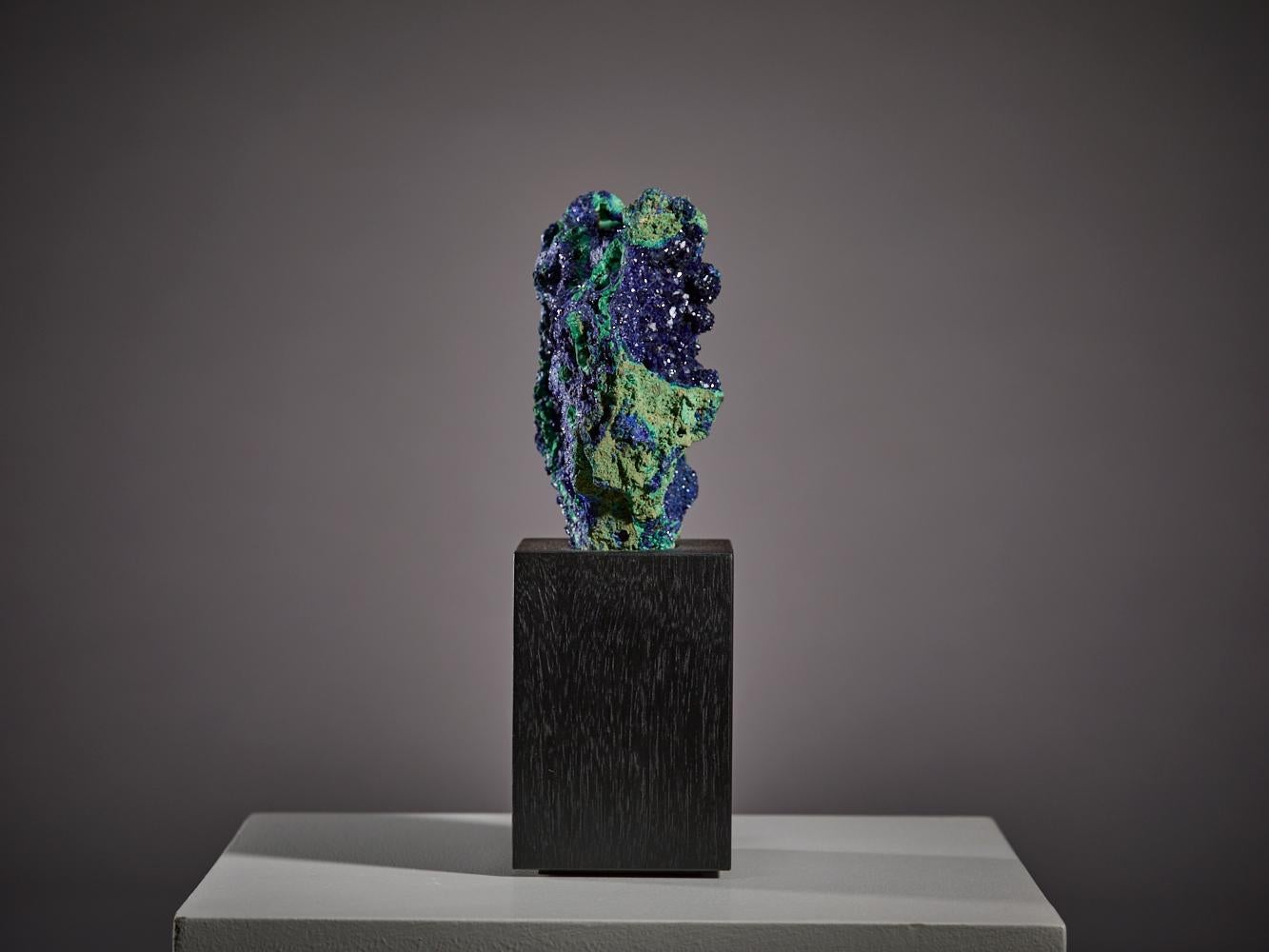 Cristallo Fusione vellutata di azzurrite e malachite in vendita
