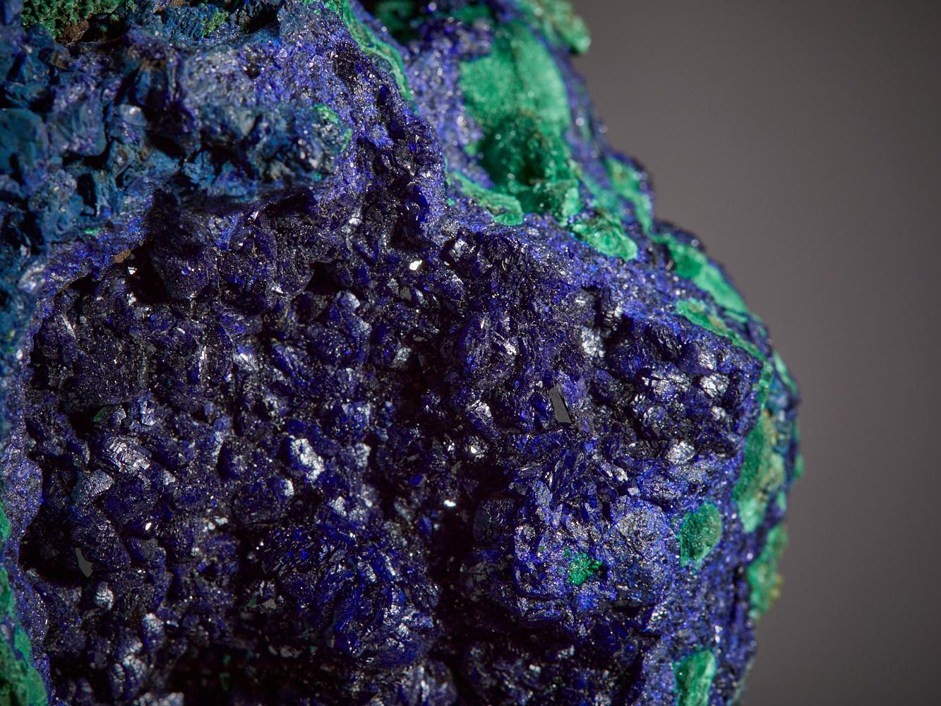 Fusione vellutata di azzurrite e malachite in vendita 3