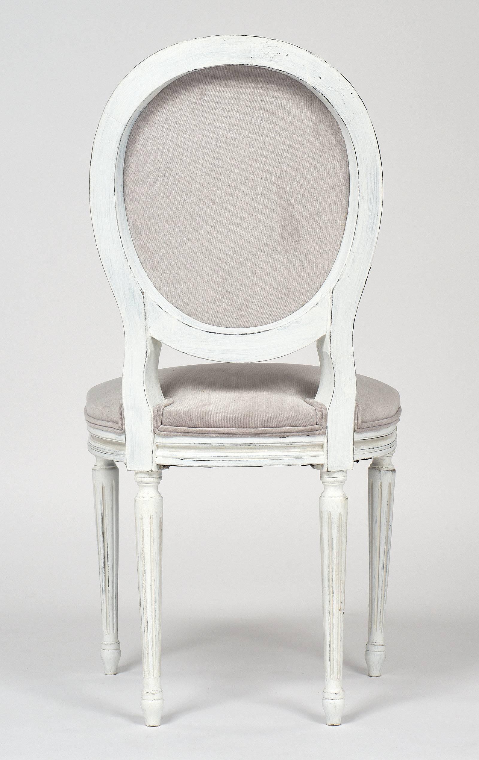 Velvet Louis XVI Style Dining Chairs 1