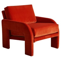 Fauteuil de salon en velours par Adrian Pearsall pour Comfort Designs, 1970