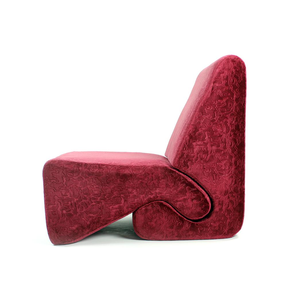 Velvet Lounge Chairs from Hotel Kyjev by Ivan Matusik, Czechoslovakia, 1970 5