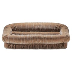 Sofá lounge de terciopelo de De Pas D'Urbino Lomazzi para Dall'Oca