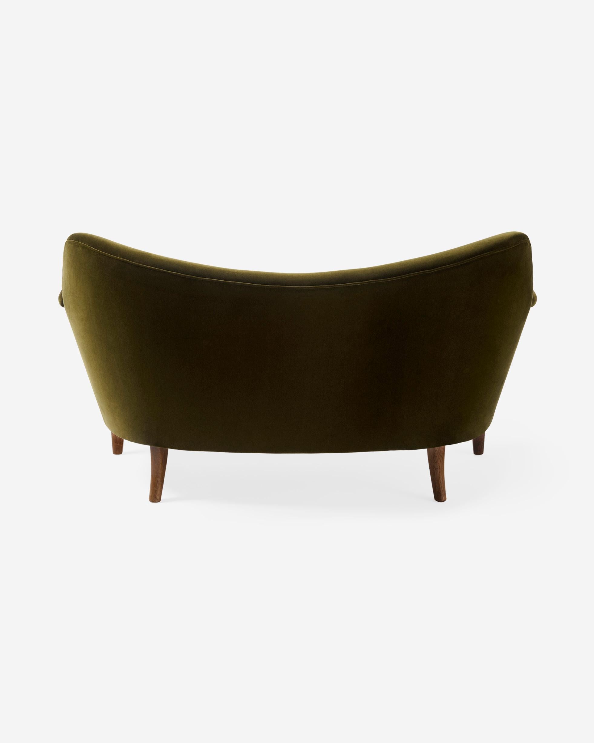Samt-Liebes-Sofa von Alfred Christensen um 1950 im Zustand „Neu“ im Angebot in London, England