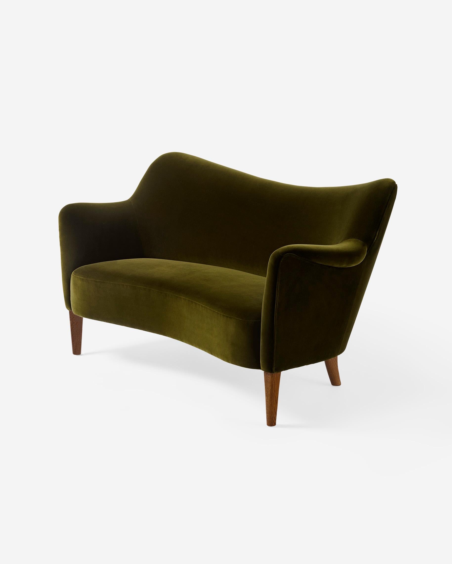 Samt-Liebes-Sofa von Alfred Christensen um 1950 (21. Jahrhundert und zeitgenössisch) im Angebot