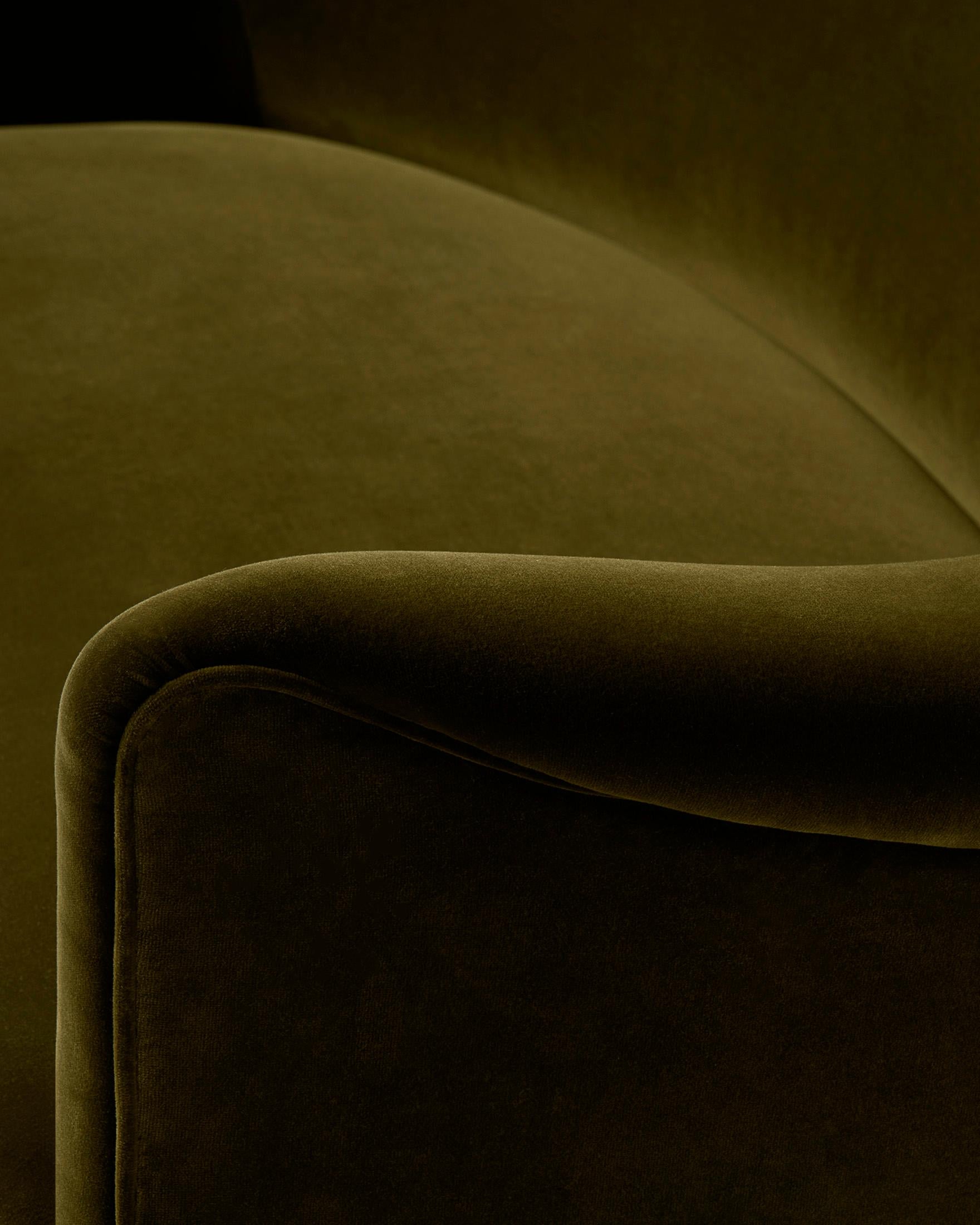 Samt-Liebes-Sofa von Alfred Christensen um 1950 im Angebot 2