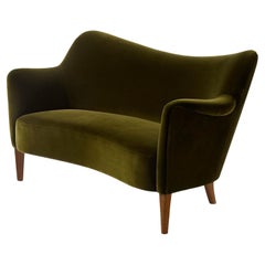 Velvet Love Seat Sofa by Alfred Christensen c1950s