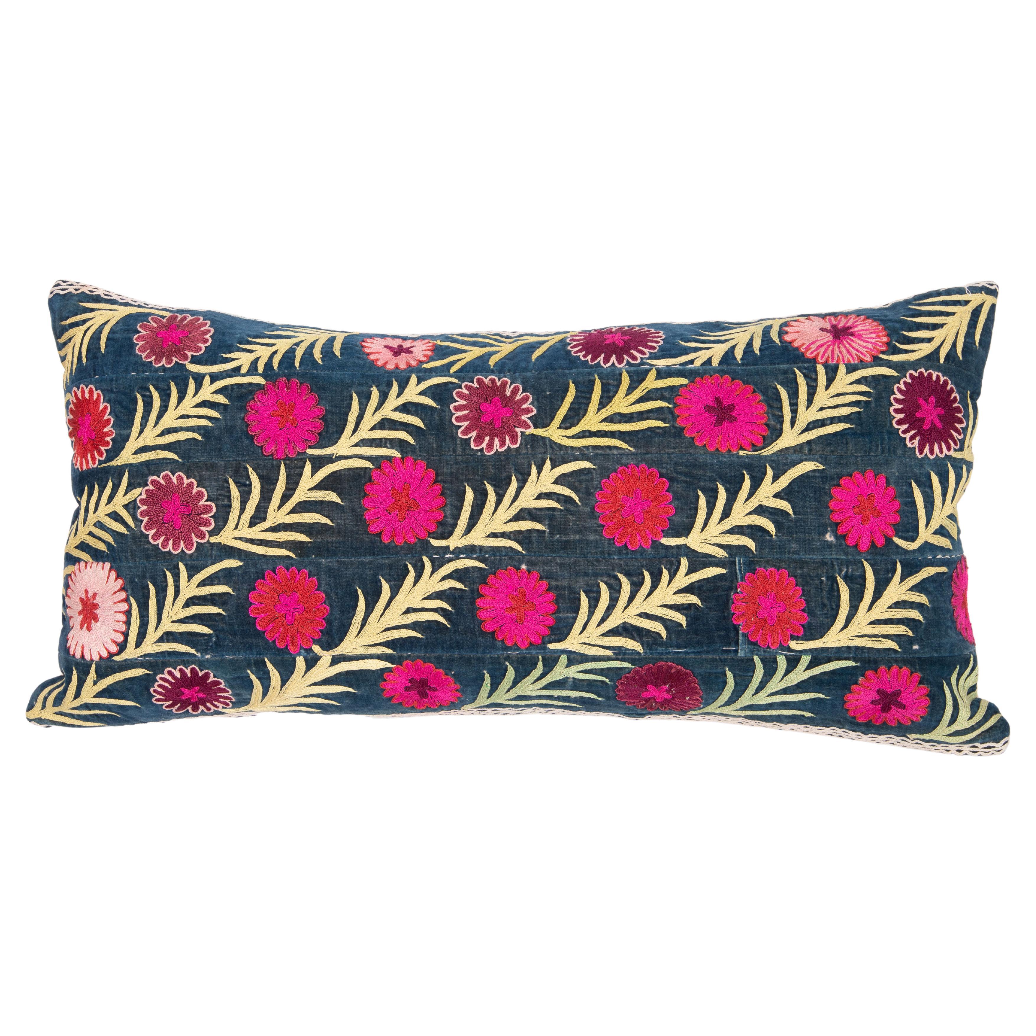 Vintage Velvet Lumbar Pillow For Sale at 1stDibs
