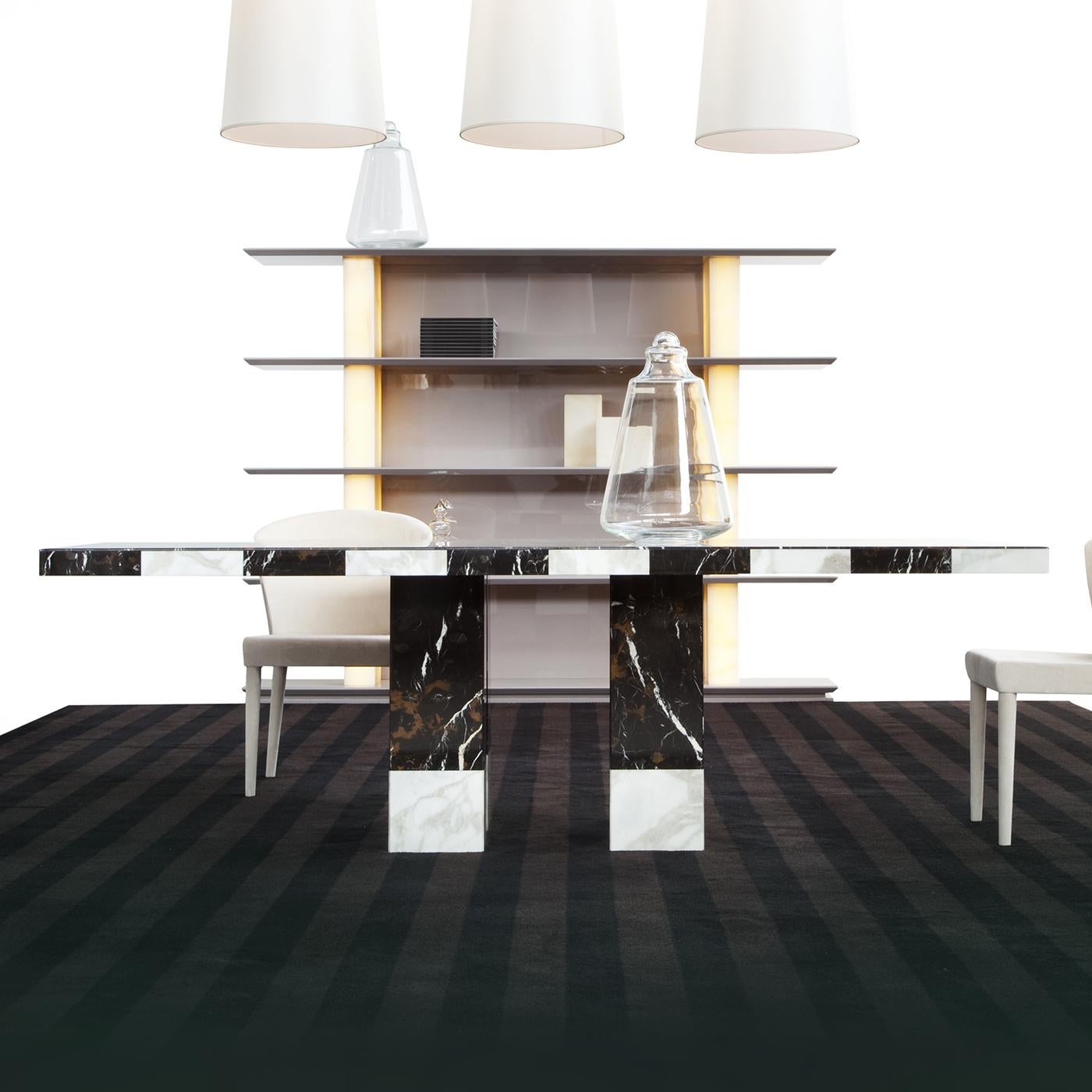 Contemporary Velvet Marble Dining Table by Giorgio Soressi