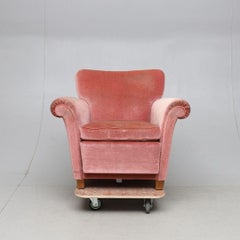 Sillón Terciopelo Mediano Siglo, Rosa