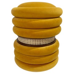 Velvet Ottoman By Serge De Troyer
