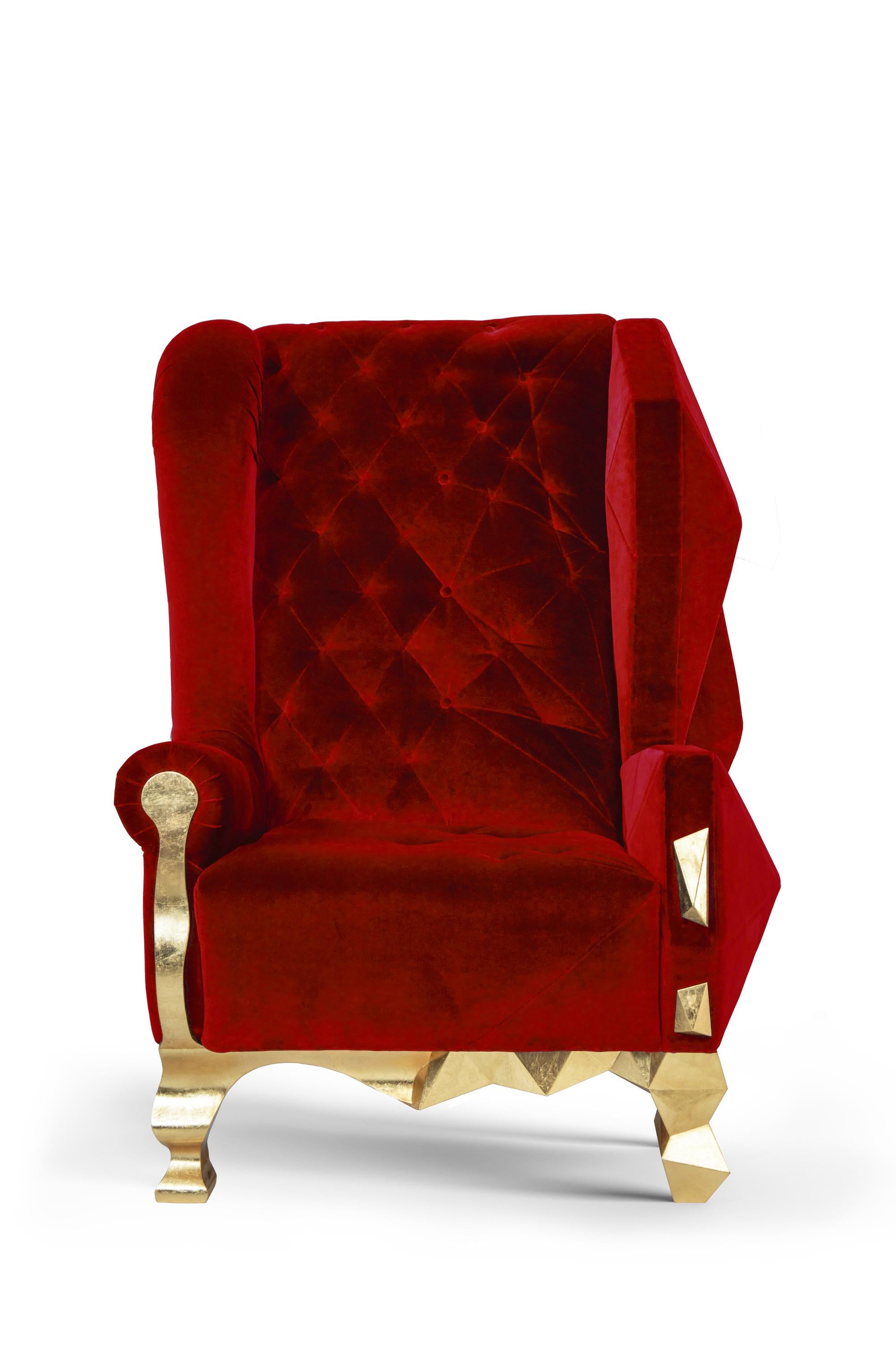 Rosa Samt-Sessel von Royal Stranger 1