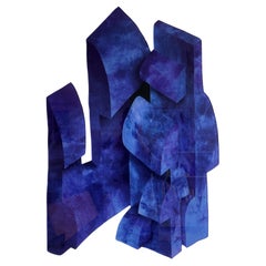 Sculpture murale bleue Velvet Realities  Sven Jansse