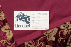 Velvet Remnant with Grape Gold Print
