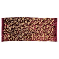 Velvet Remnant with Grape Gold Print