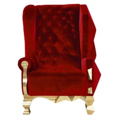 Mecedora de terciopelo Ruby de Royal Stranger