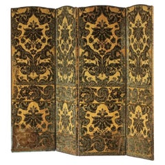 Velvet screen from the 30's / 40's French gold and black - G329