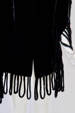 Velvet Shawl with Looped Fringe