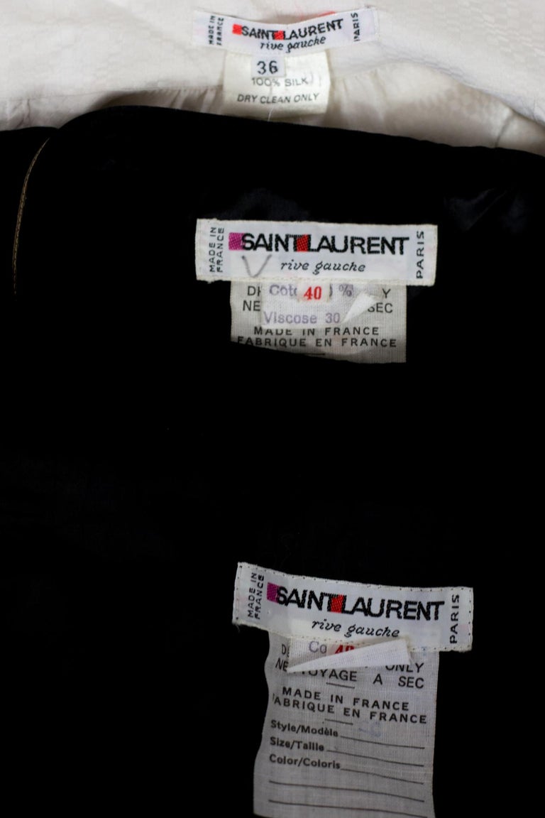 Women's Velvet & Silk Set Yves Saint Laurent Rive Gauche Ballets Russes Fall Winter 1976 For Sale