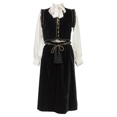 Velvet & Silk Set Yves Saint Laurent Rive Gauche Ballets Russes Fall Winter 1976