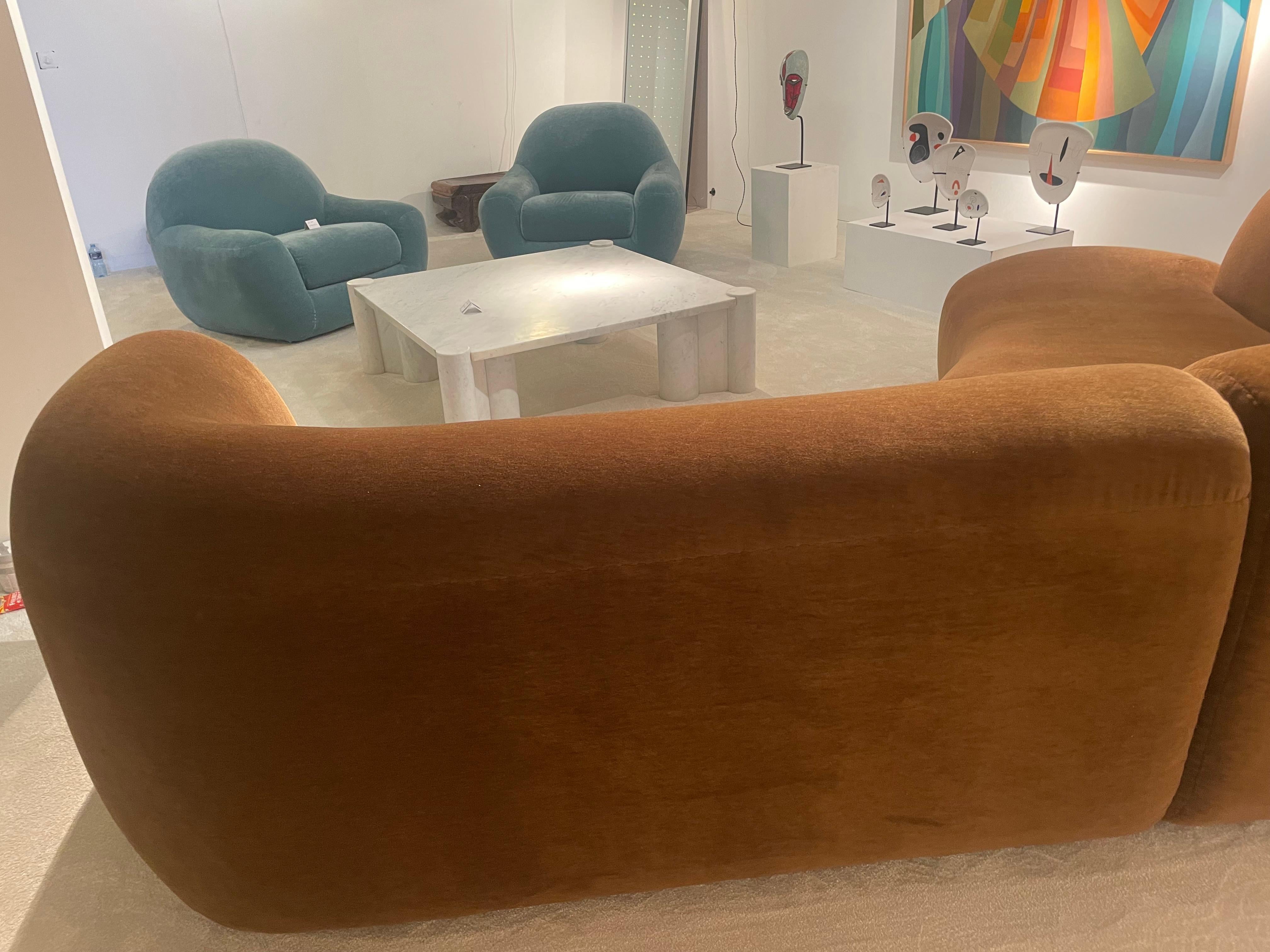 20th Century Velvet Sofa 1970