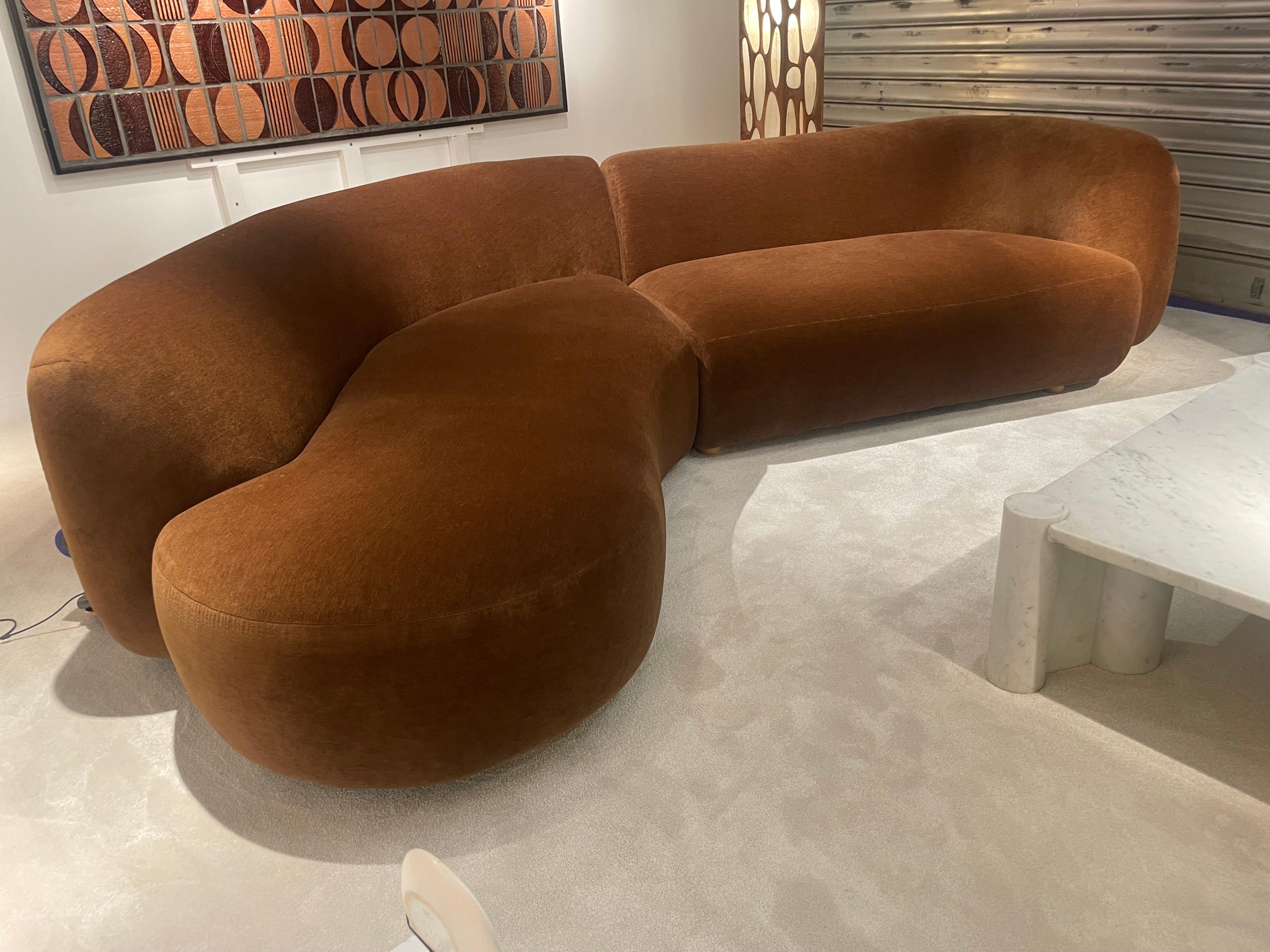 Velvet Sofa 1970 1