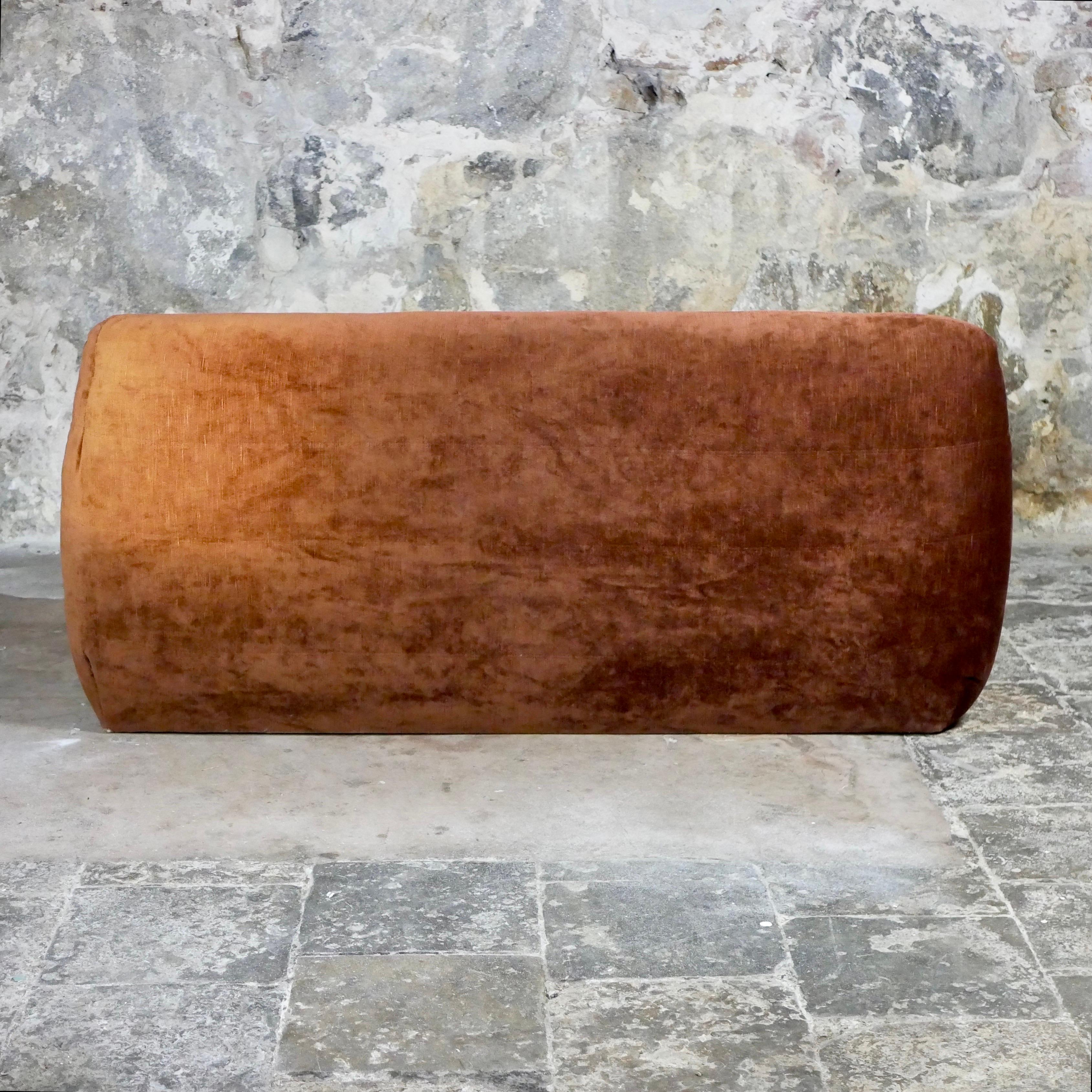 Velvet sofa and armchair lounge set made in France, 1970s 5