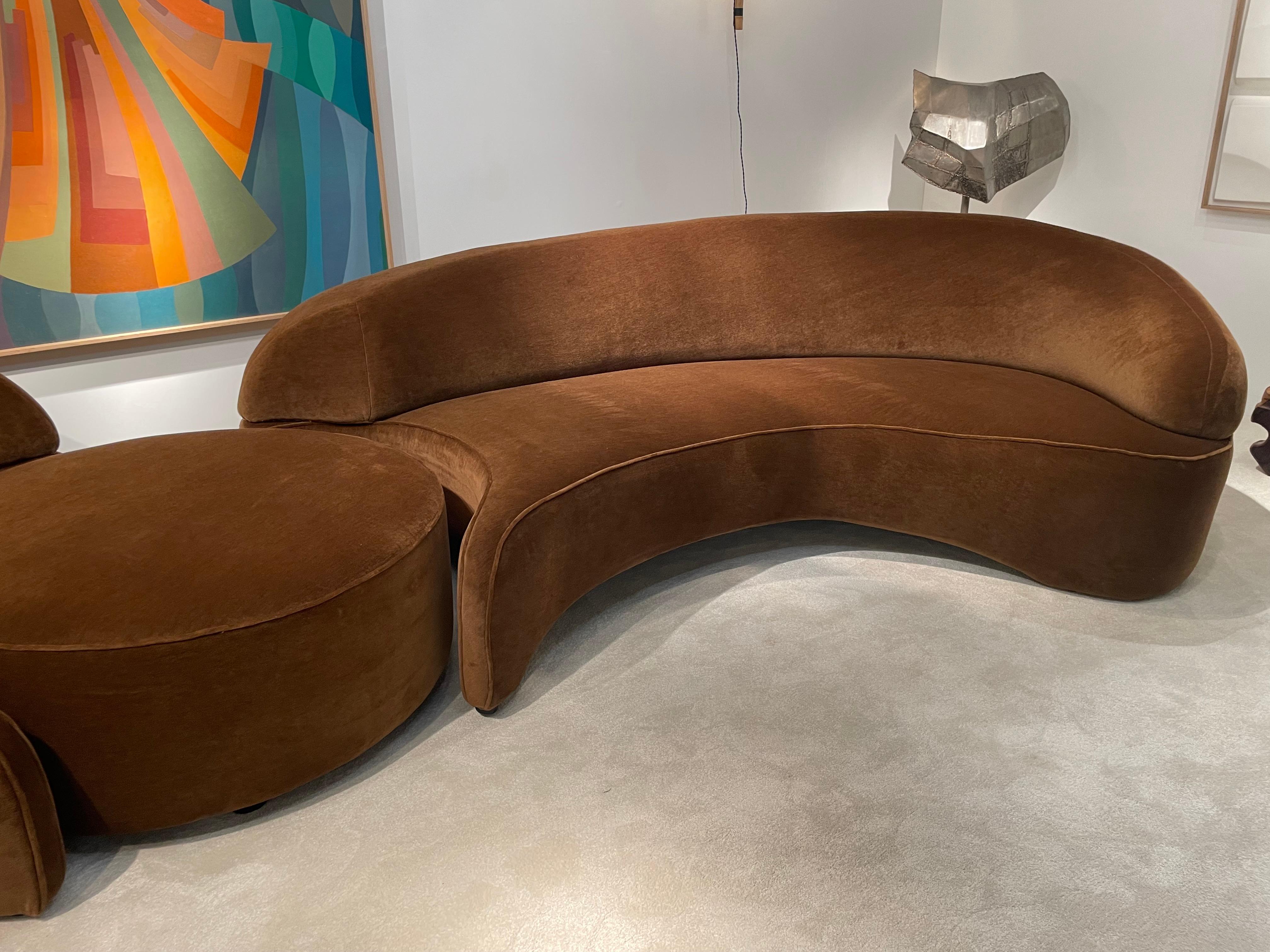 20th Century Velvet Sofa by Vladimir Kagan