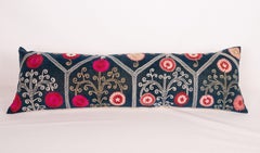 Velvet Suzani Body Pillow Case, Uzbekistan, 1970s