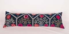 Velvet Suzani Body Pillow Case, Uzbekistan, 1970s