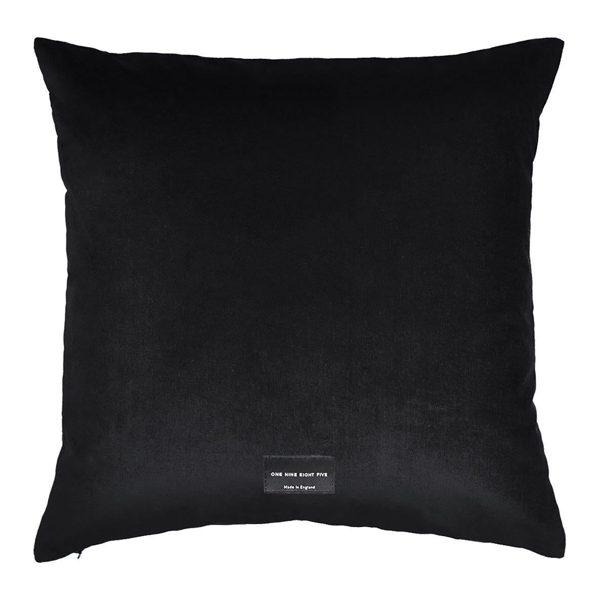 Tassel Black Velvet Cushion In New Condition For Sale In London, GB