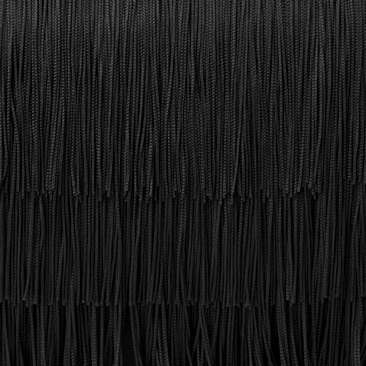 British Tassel Black Velvet Cushion For Sale