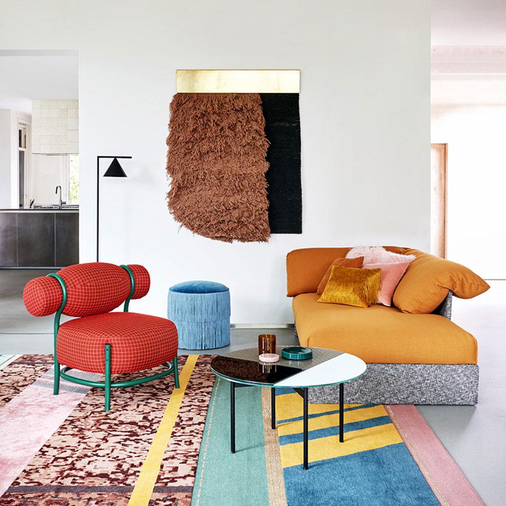 Art Deco Tassel Ochre Velvet Cushion For Sale