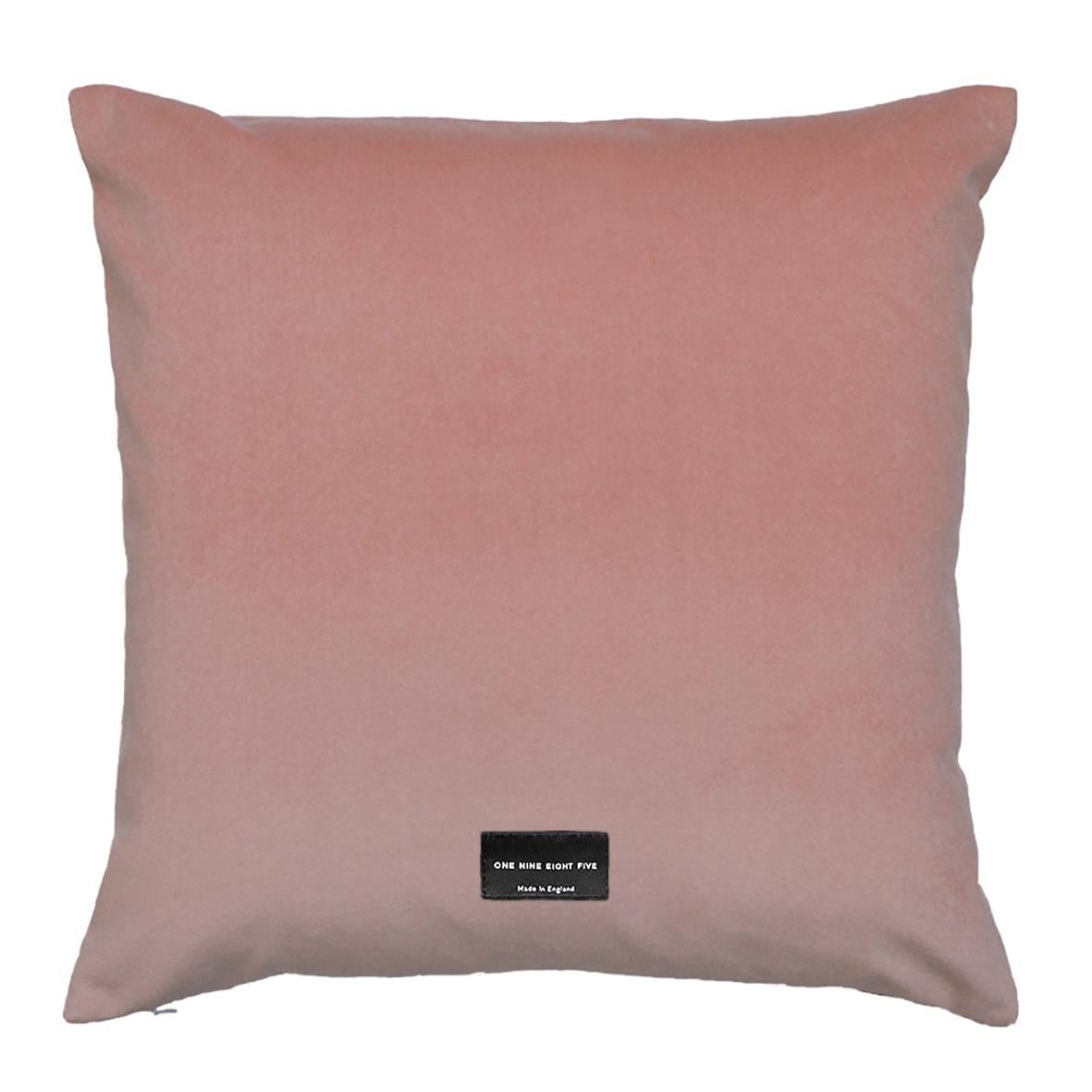 Tassel Pink Velvet Cushion For Sale 3