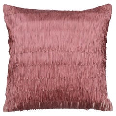 Velvet Tassel Cushion Pink