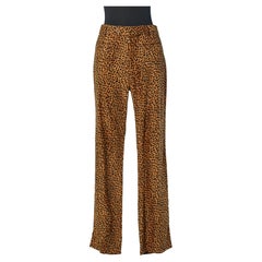 Pantaloni in velluto con stampa animalier Jeans Moschino Jeans