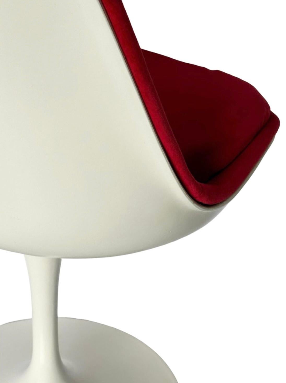 American Velvet Tulip Side Chair Designed by Eero Saarinen for Knoll