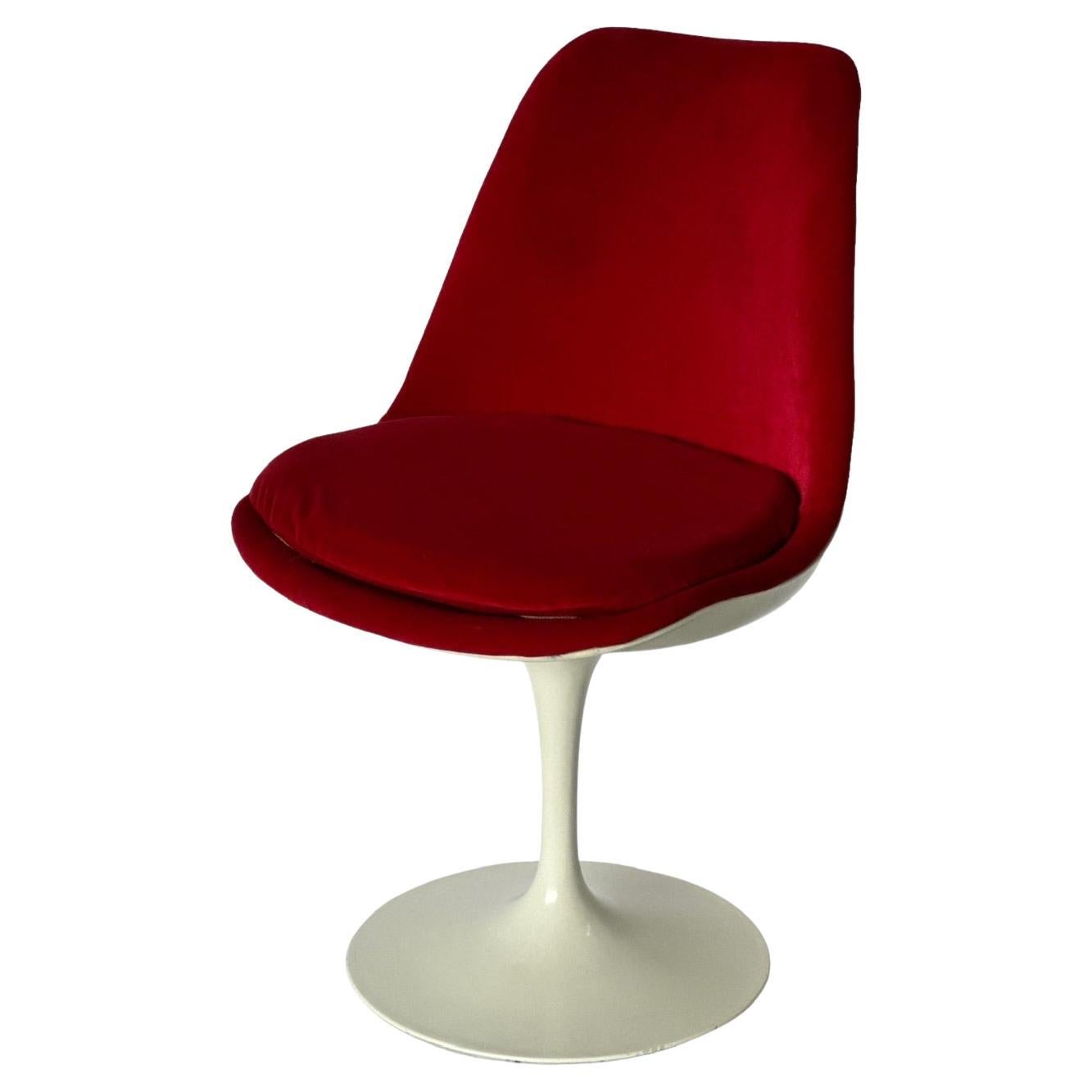 Velvet Tulip Side Chair Designed by Eero Saarinen for Knoll For Sale at  1stDibs