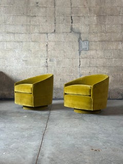 Velvet Upholstered Swivel Chairs