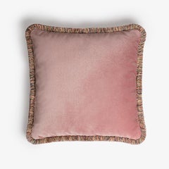 Velvet Plain Pink Coloured Cushions Whithout Frame