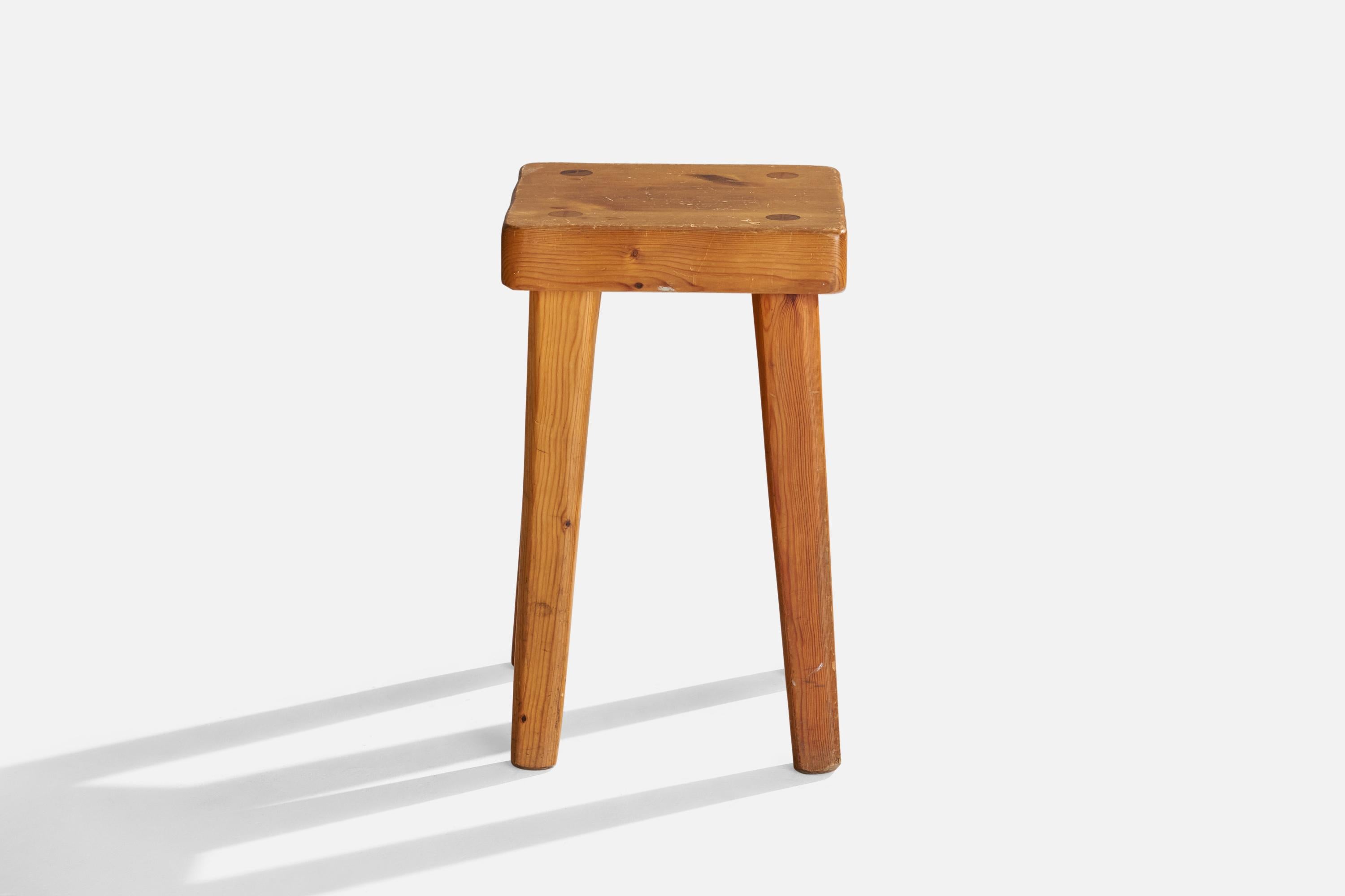 Suédois Tabouret Vemdalia, pin, Suède, années 1970 en vente