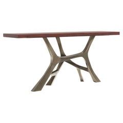 Vena Console Table in Polished Bronze by Palena Furniture