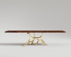 Vena Dining Table in Polished Bronze by Palena Furniture