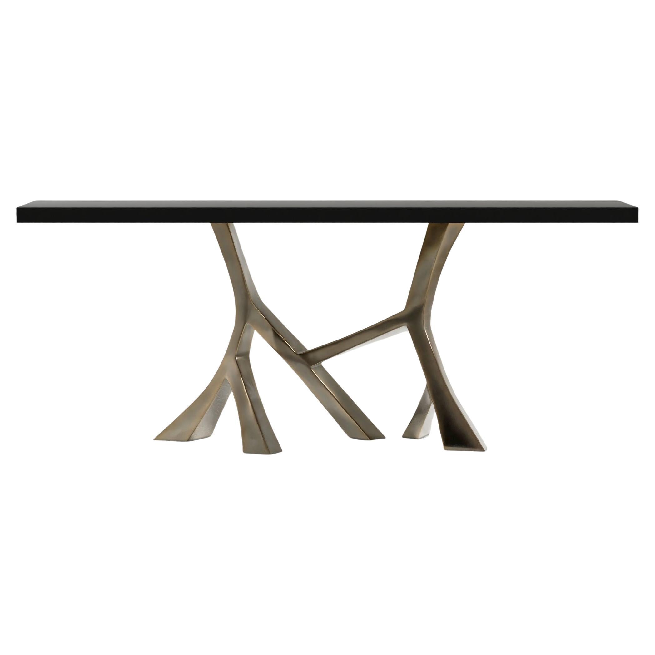 Vena Patina Bronze Console Table by Palena Furniture For Sale