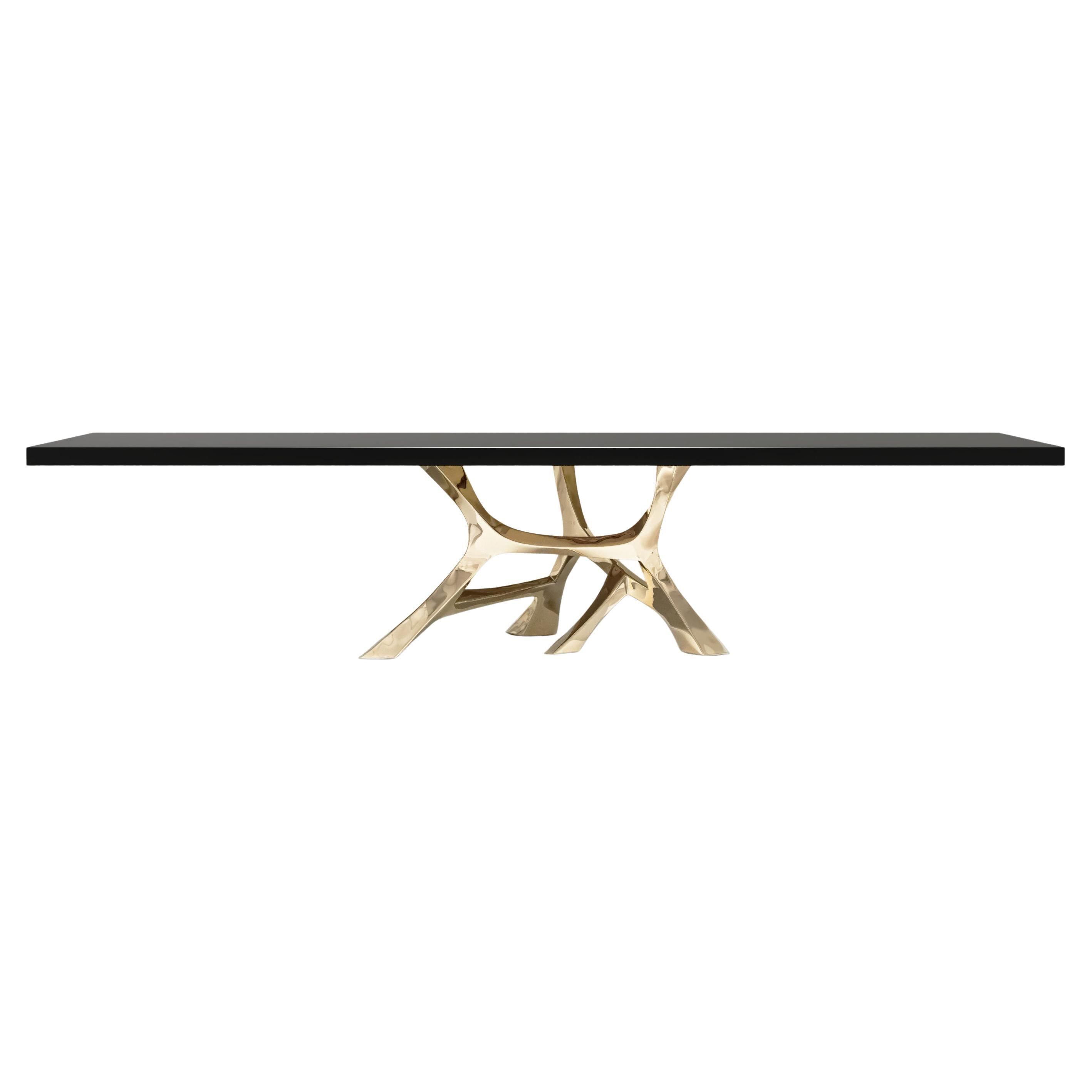 Vena Polished Bronze Dining Table by Palena Furniture