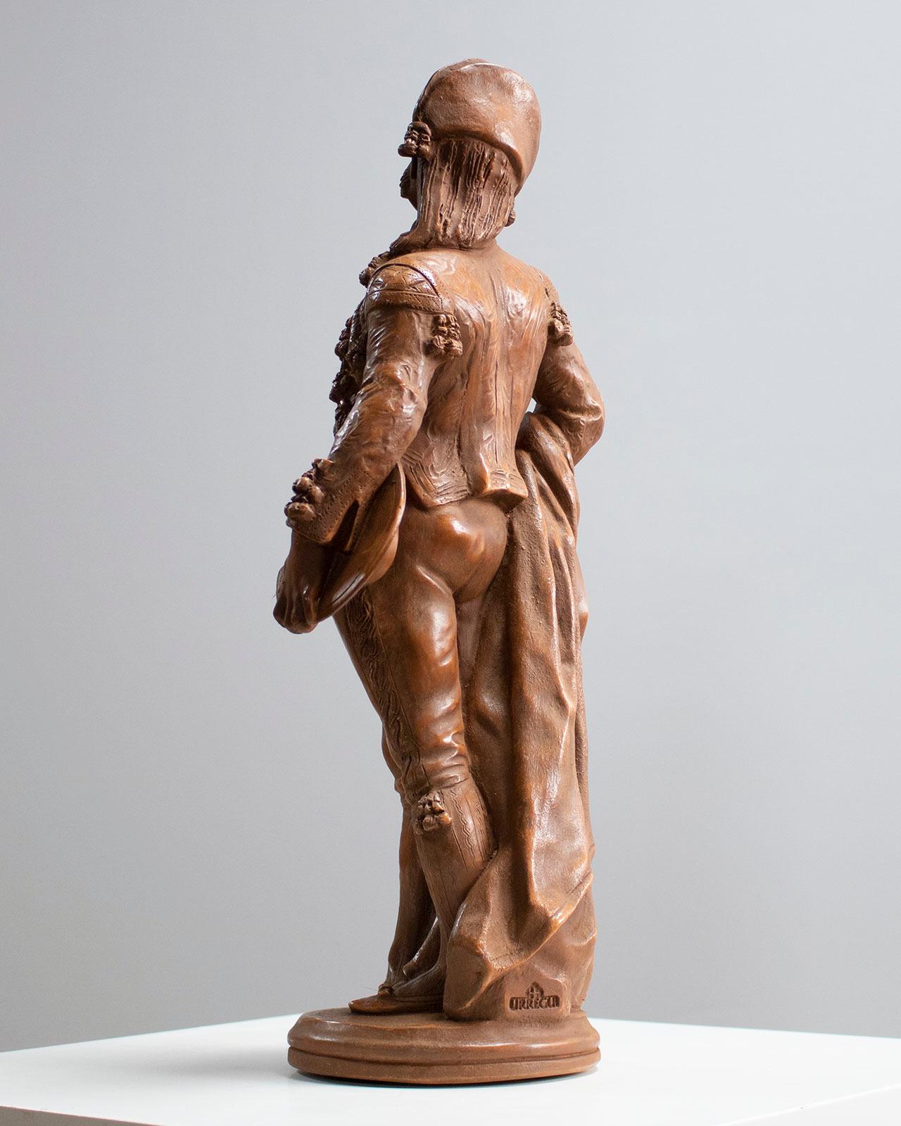 Antique Sculpture Goyesco XIX century Venancio Vallmitjana in Terracotta 1890 For Sale 5