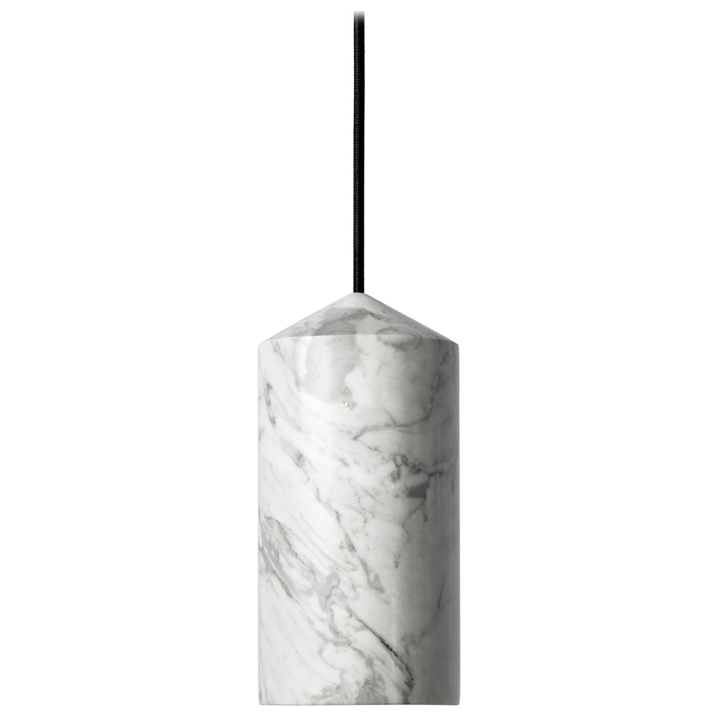 Venato Carrara and Aluminum Pendant Light, “in, ” by Buzao