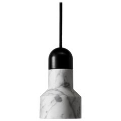 Venato Carrara and Aluminum Pendant Light, “Qie, ” by Buzao