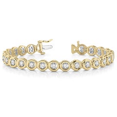 Venazia Design, 1.50 Ct Moissanite Round Forever One Tennis Bracelet