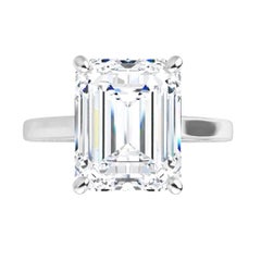 Venazia Design, 2.05 Ct Moissanite Emerald Forever One Halo Micro Pave Ring