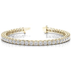 Venazia Design, 5.00 Ct Moissanite Round Forever One Tennis Bracelet